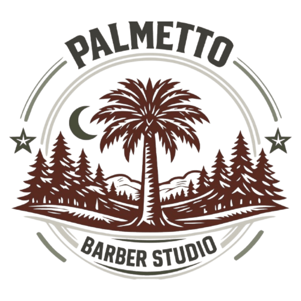 palmetto barber studio simpsonville logo